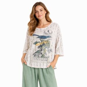 NWT Paper Lace Oversized Bluebird Tee OS